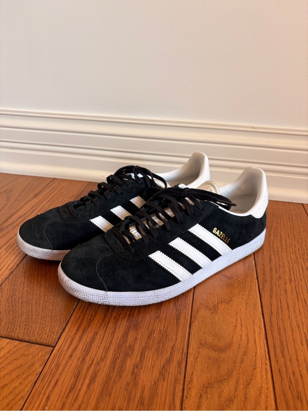 Adidas Gazelle Black & White Suede Sneakers